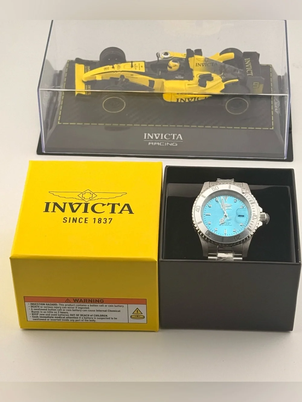 Invicta Pro Diver Currentwave Light Blue Dial Men's Watch 43mm Steel 44715 NIB